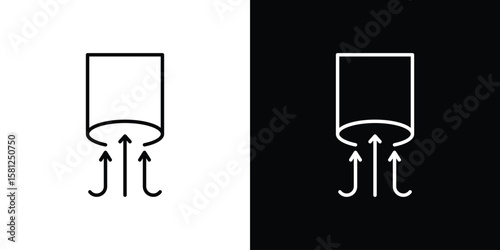 Air suction icon. Black illustration isolated for graphic and web design.