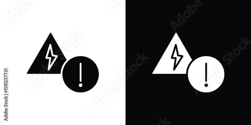 Electric Problem icon symbol. Simple, flat design for and apps