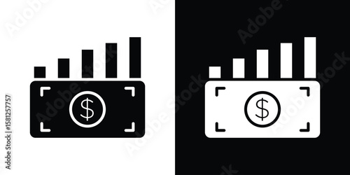 capital gain icon symbol. Simple, flat design for and apps