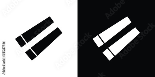 Wooden block icon symbol. Simple, flat design for and apps