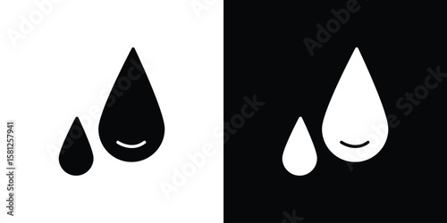 Water drop icon symbol. Simple, flat design for and apps