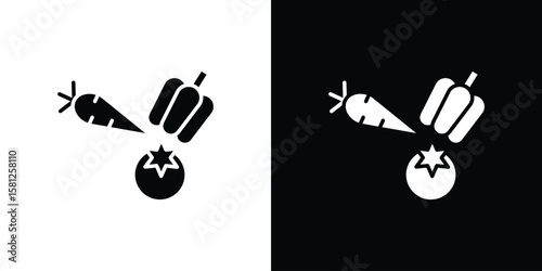 Vegetable icon symbol. Simple, flat design for and apps