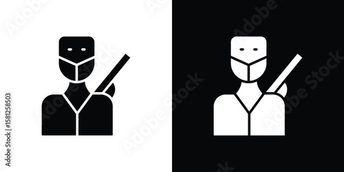 Terrorism icon symbol. Simple, flat design for and apps