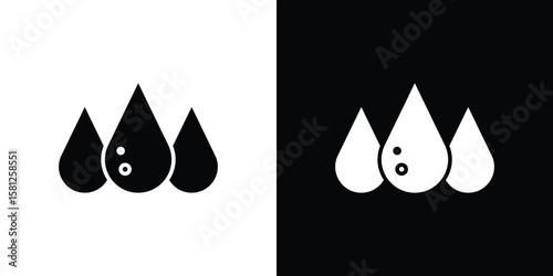 Tear drop icon symbol. Simple, flat design for and apps