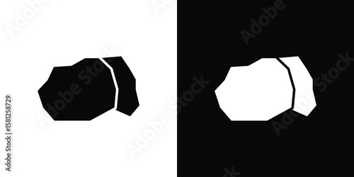 Stone icon symbol. Simple, flat design for and apps