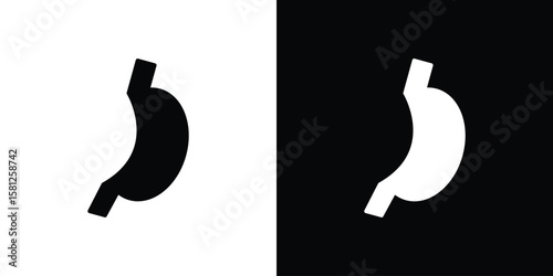 Stomach with Liquids icon symbol. Simple, flat design for and apps