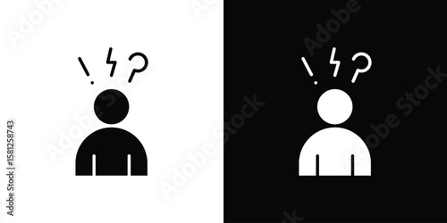 Stress icon symbol. Simple, flat design for and apps