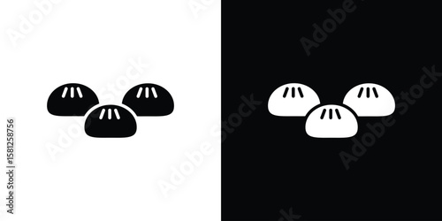 Steamed bread icon symbol. Simple, flat design for and apps