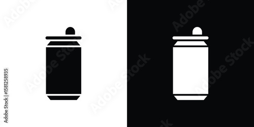 Soda can icon symbol. Simple, flat design for and apps