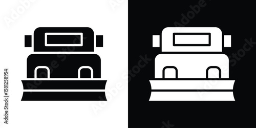 Snowplow icon symbol. Simple, flat design for and apps