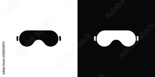 Snow Goggle icon symbol. Simple, flat design for and apps