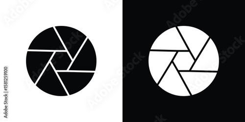 Shutter icon symbol. Simple, flat design for and apps