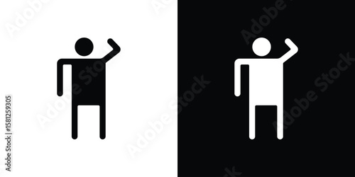 Salute icon symbol. Simple, flat design for and apps