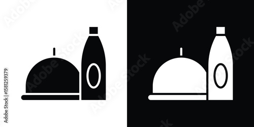 Room service icon symbol. Simple, flat design for and apps