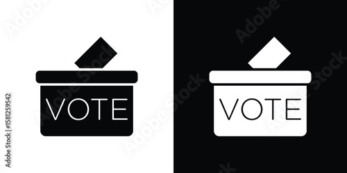 Schilderij op canvas Referendum icon symbol. Simple, flat design for and apps