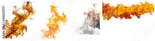 Vibrant orange flame and smoke trails streak across a dark background, capturingexcitement isolated transparent png