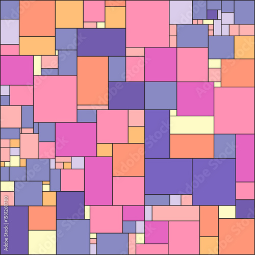 Abstract vector square pixel mosaic background