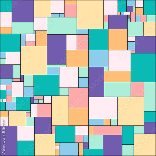 Abstract vector square pixel mosaic background
