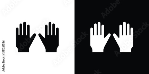 Bild auf Leinwand Gloves icon symbol. Simple, flat design for and apps