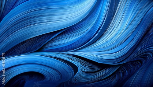 abstract flowing lines in shades of blue