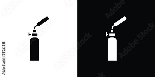 Bild auf Leinwand Blowtorch icon symbol. Simple, flat design for and apps