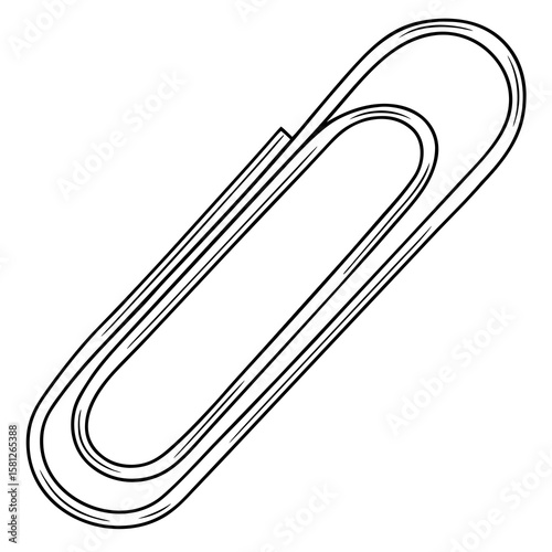vector illustration of a paper clip