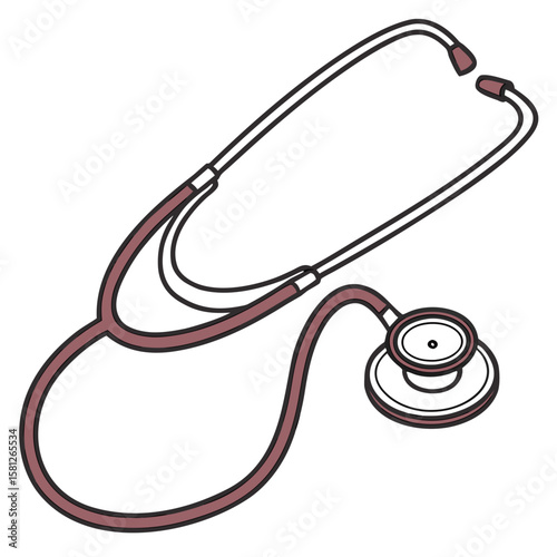 stethoscope on white background