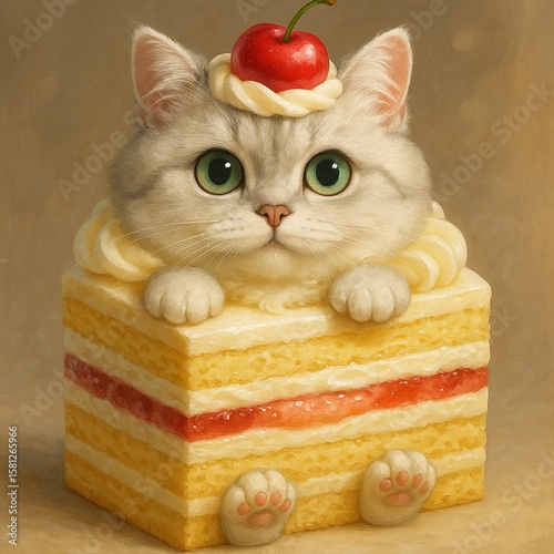 Cute cats dressed or shaped like food
