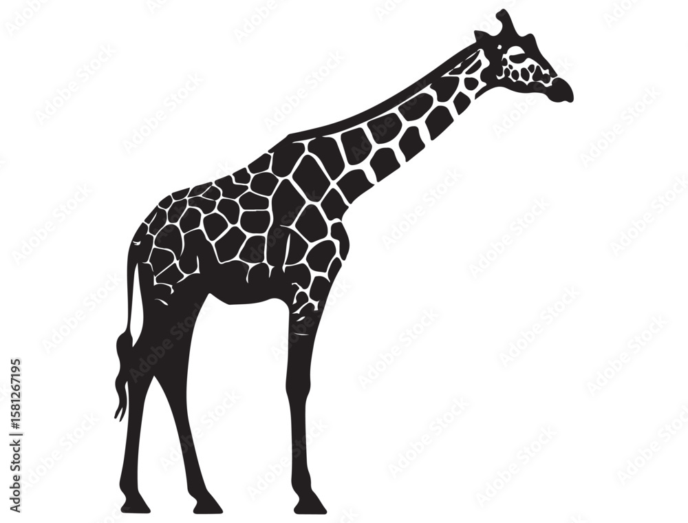 Naklejka premium GIRAFFE SILHOUETTE