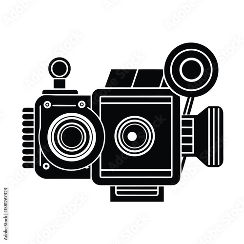 retro camera vector illustration