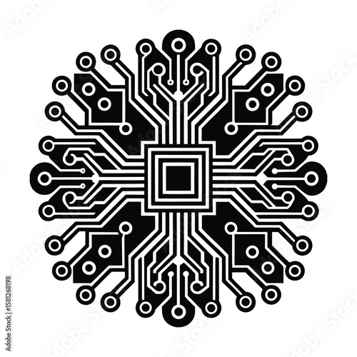 computer circuit board vector illustration