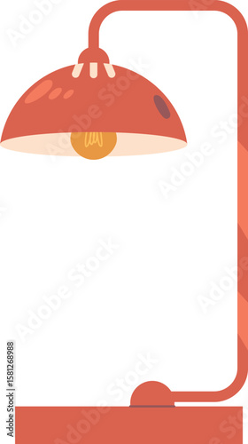 Modern electric desk lamp vector illustration