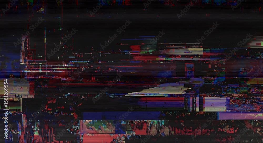 Obraz premium Dark background with glitch effect