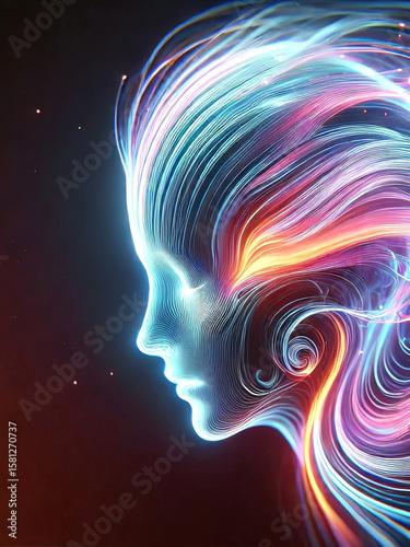 An AI agent acts as a virtual assistant, for support as an artificial intelligence representative, symbolizing AGI, agentic robot automation, and humanoid superintelligence technology
