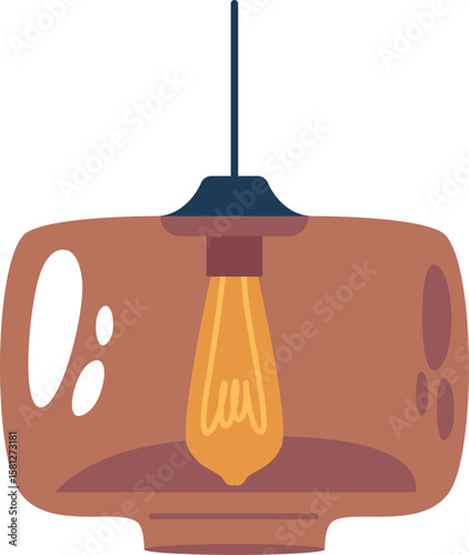 Decorative edison light bulb vector illustration