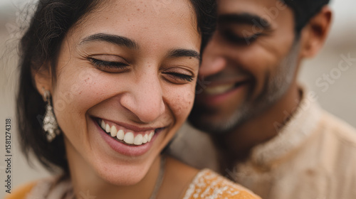 Romantic moment on a date, a happy couple in love, sincere smiling young Indians happy together, a young man and a woman in a modern style, a photo on a date in an open car, romantic soft light