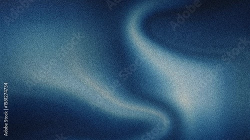 Blue gradient background noise grain texture retro vintage effect abstract waved swirl curve fluid light distorted pattern grunge rough textured