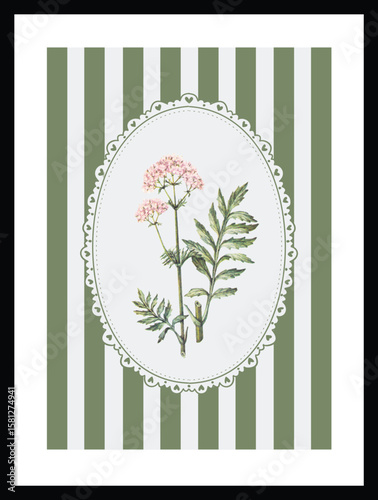 Botanical Garden poster vector illustration wall art print floral art print