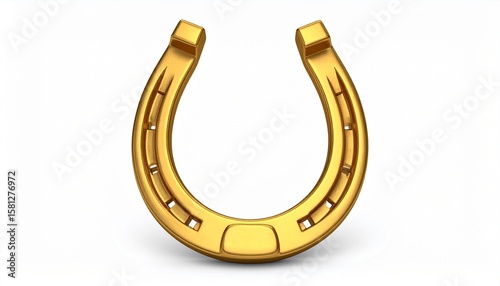 golden horseshoe isolated on white