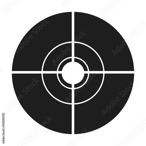 Crosshair vector icon. Aim illustration sign. Target symbol. optical sight web icon.