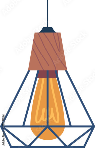 Loft style lamp for ceiling