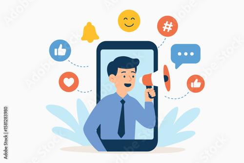 Social Media Marketing Concept Illustration