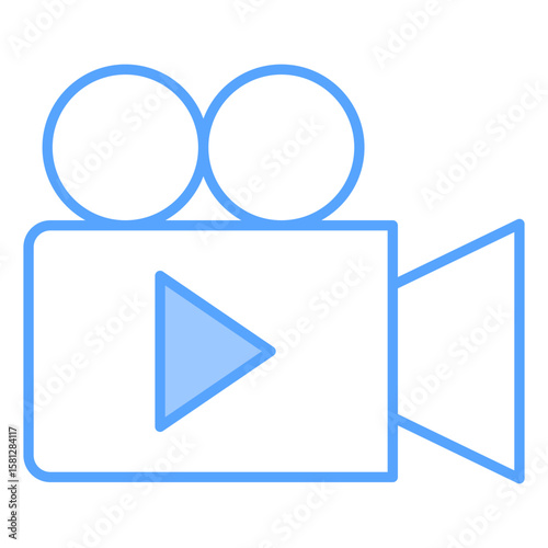 Video Camera Blue Icon