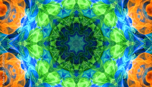Vibrant kaleidoscope pattern