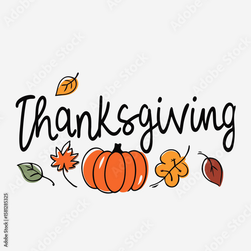 Festive Happy Thanksgiving Vector Graphics
