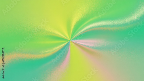 Abstract artwork featuring a vibrant, swirling pattern with gradient color transitions and textured effect.