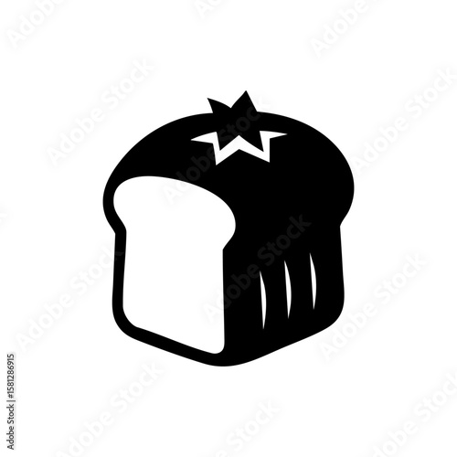 crisp loaf icon with bold crust lines and flake