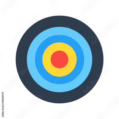 Target illustration with concentric circles for business goal and marketing aim