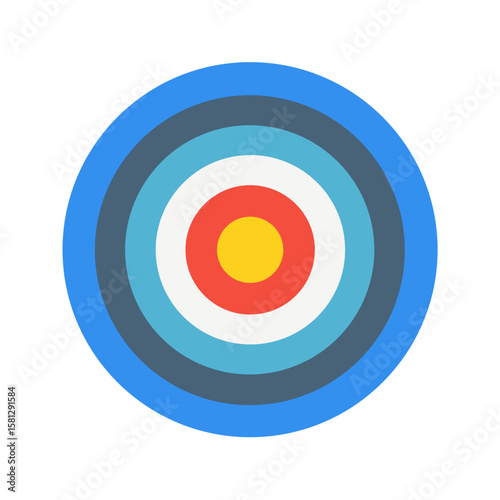 Target circle vector illustration for archery sport and business goal concept design