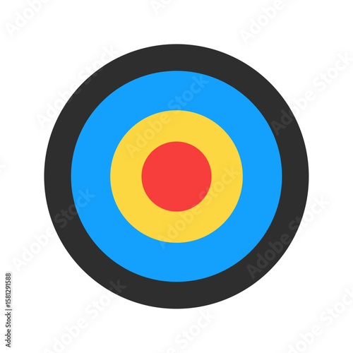 Target practice bullseye vector graphic for archery and sport shooting design use